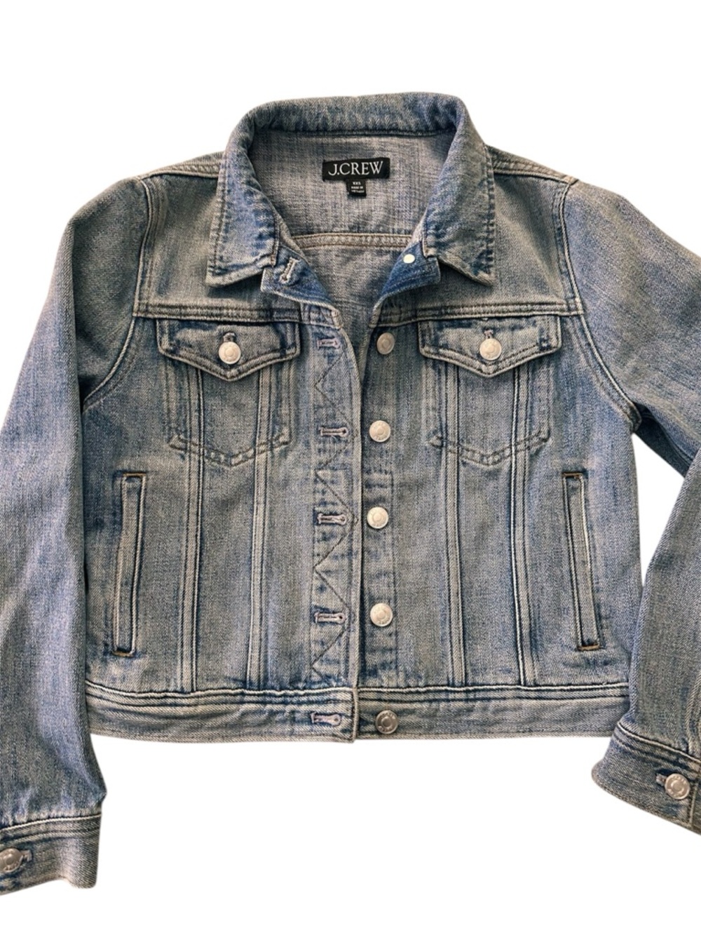 J.Crew Light Wash Blue Denim Jacket Women’s XXS